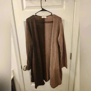 Kaileigh 2 Tone Cardigan Size M Brown And Tan
